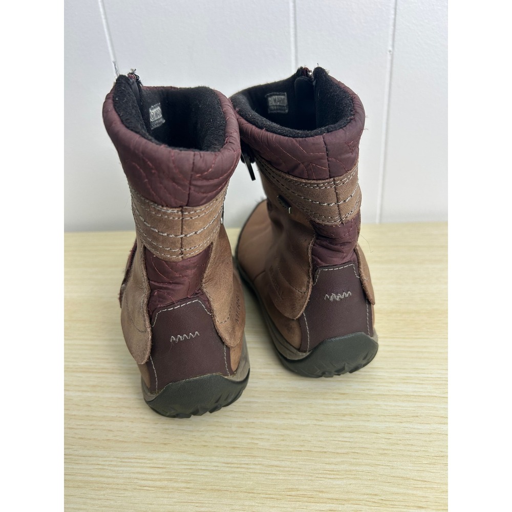 Merrell Dewbrook Brown Leather Waterproof Insulated Ankle Boots Women 8 outdoors - Picture 3 of 11
